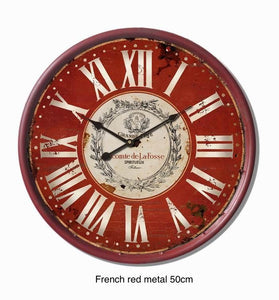French Red clock 50cm